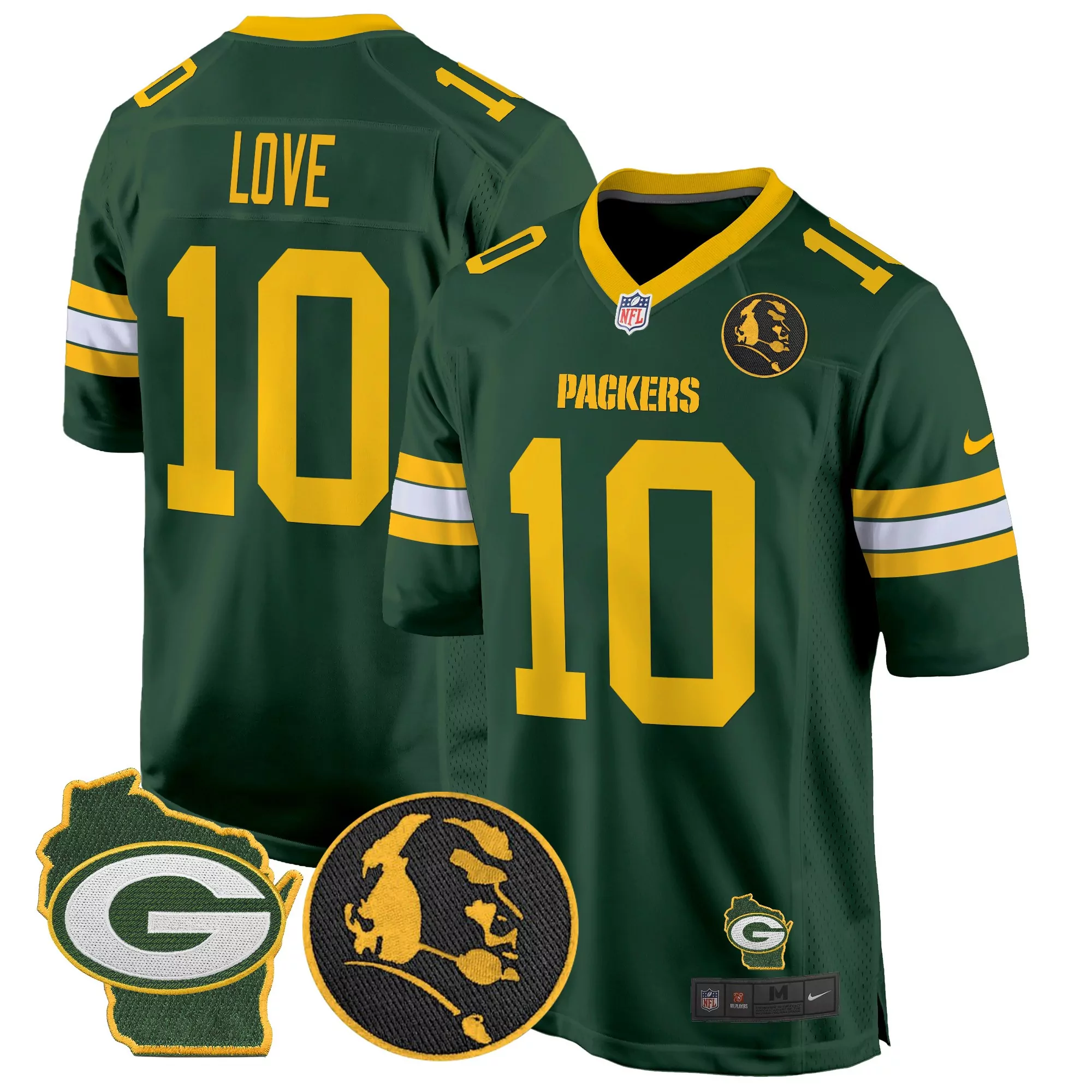 jordan love green mens green bay packers home patch vapor jersey v2 all stitched