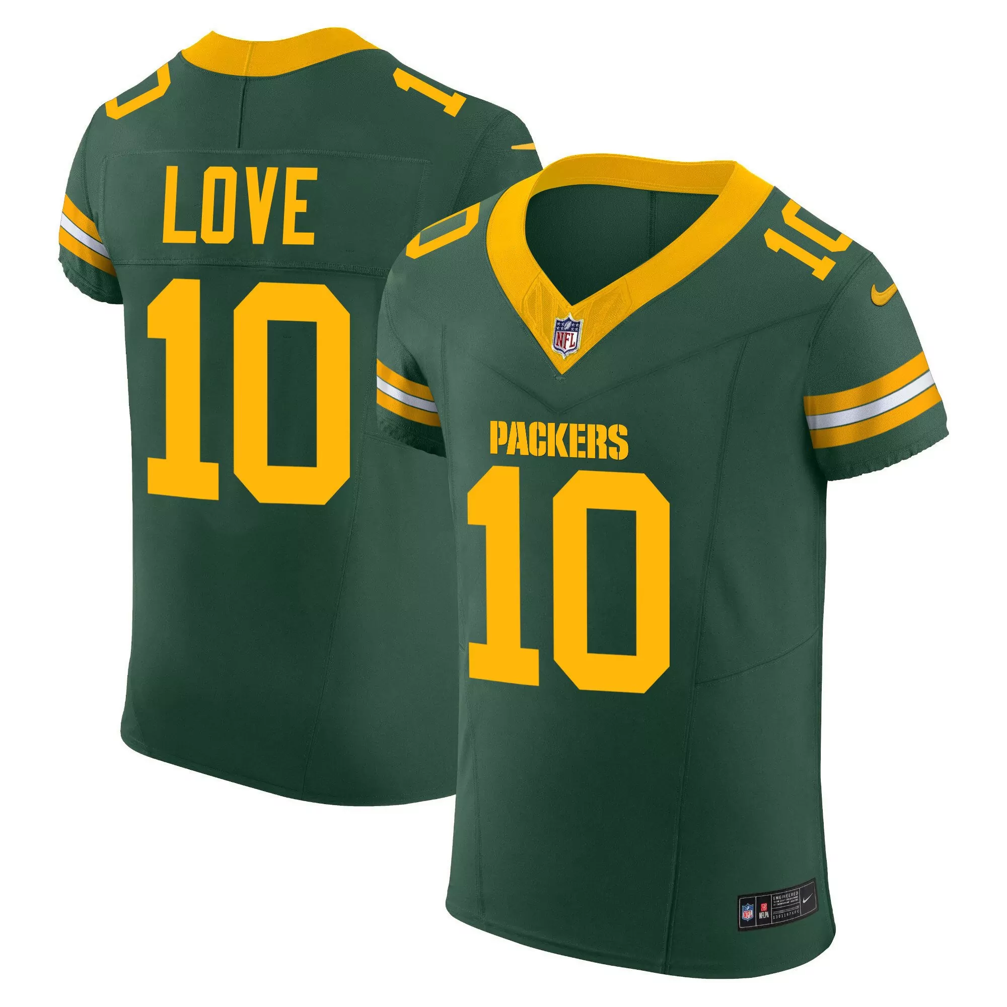 jordan love green mens green bay packers vapor elite jersey all stitched