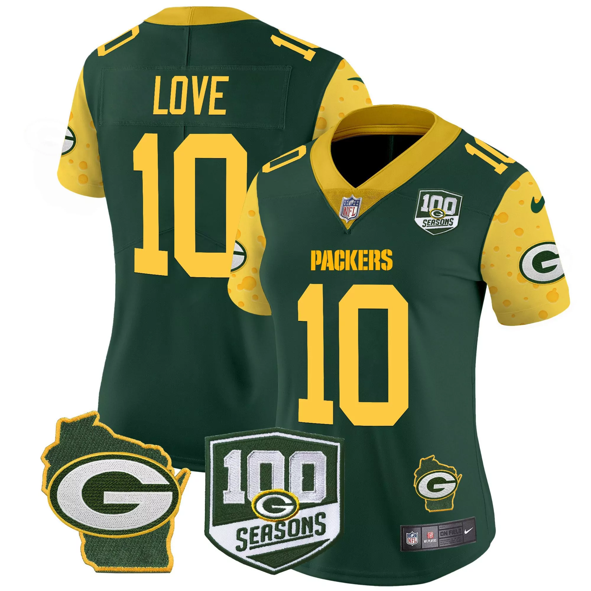 jordan love green mens green bay packers vapor elite jersey all stitched