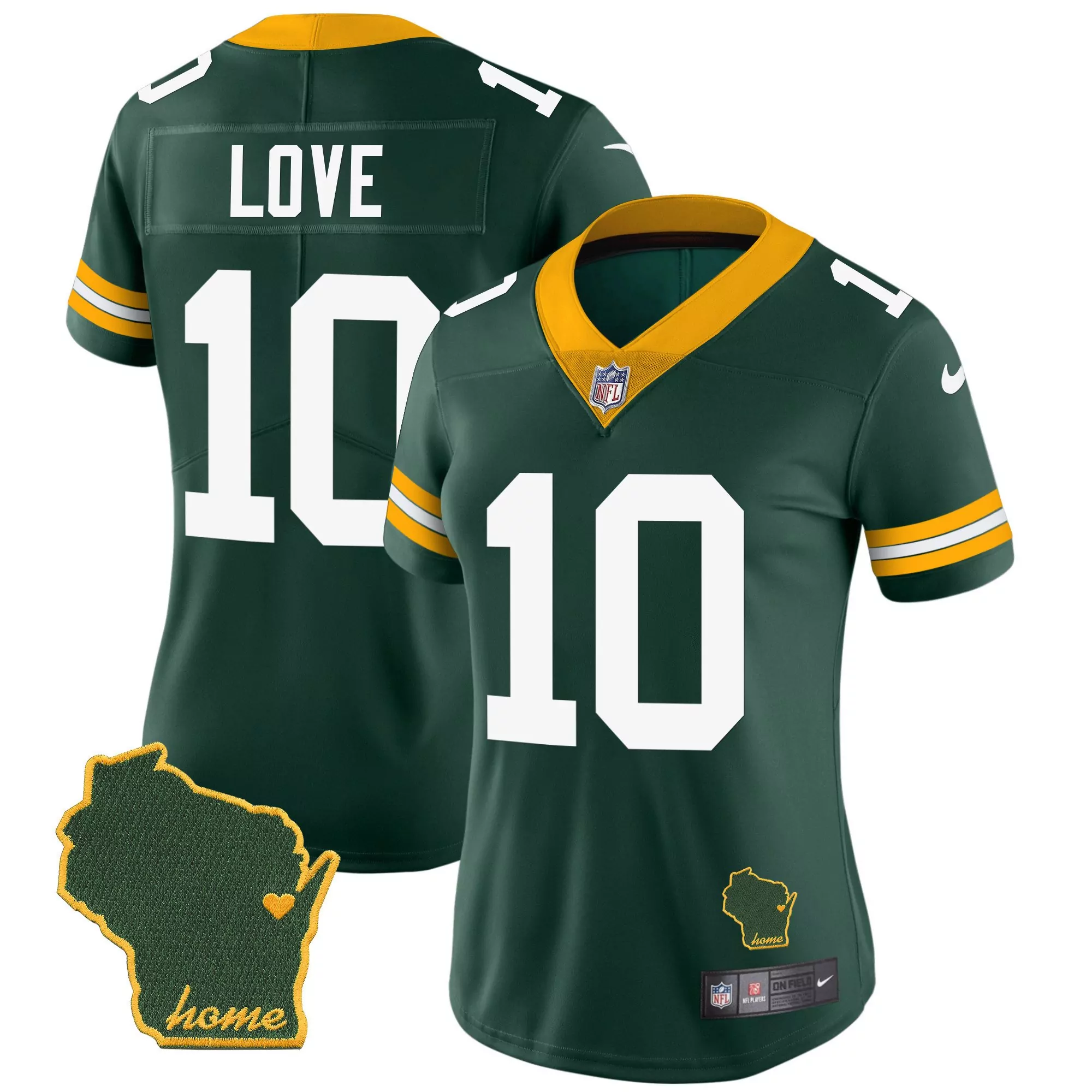jordan love green womens green bay packers cheese vapor limited jersey all stitched