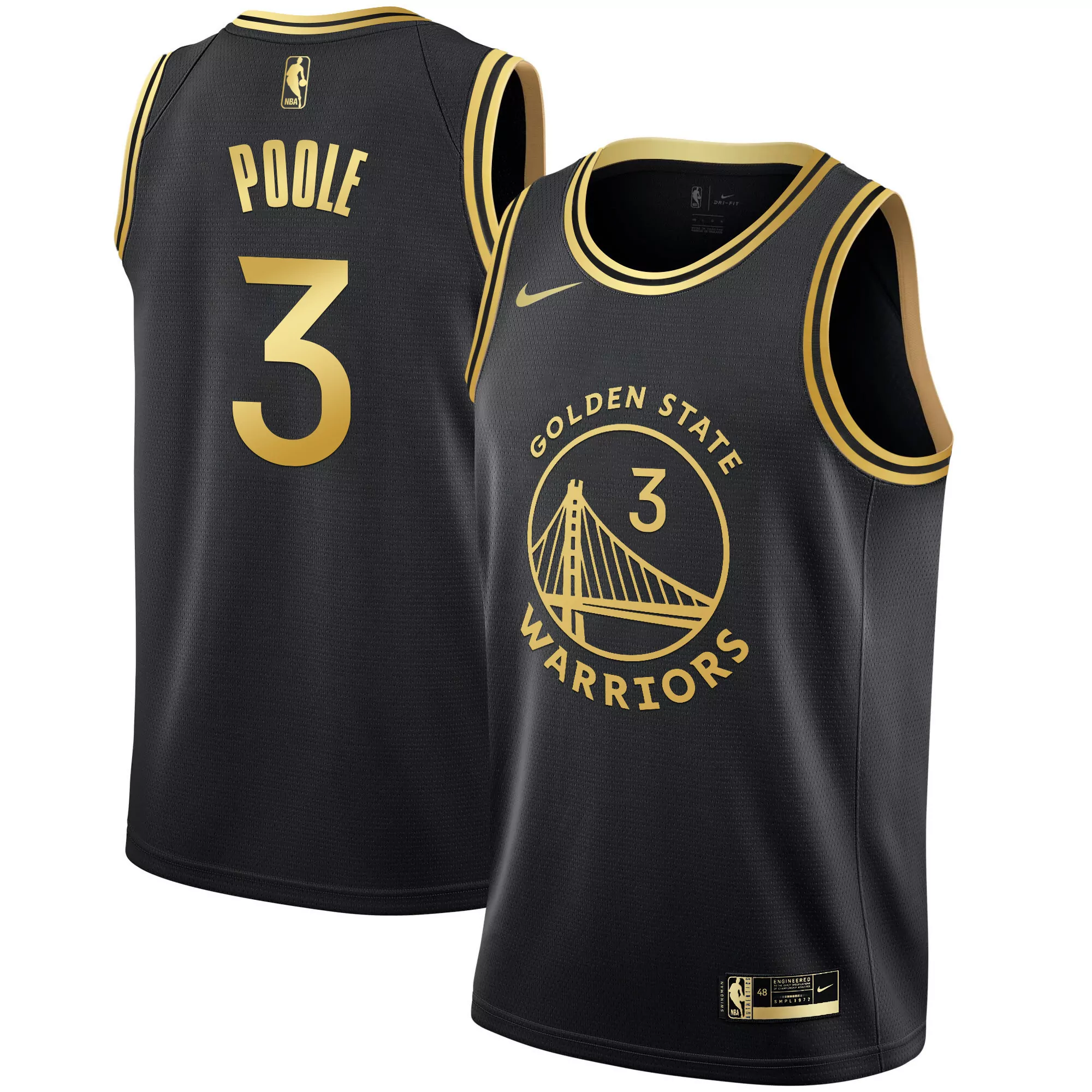 jordan poole association mens golden state warriors 202223 jersey collection all stitched