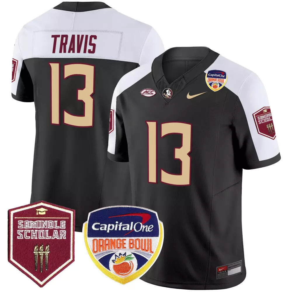 Jordan Travis Black Alternate Jersey | 2023 ACC Championship Patch | Stitched Vapor Fan Gear for Men, Women & Youth