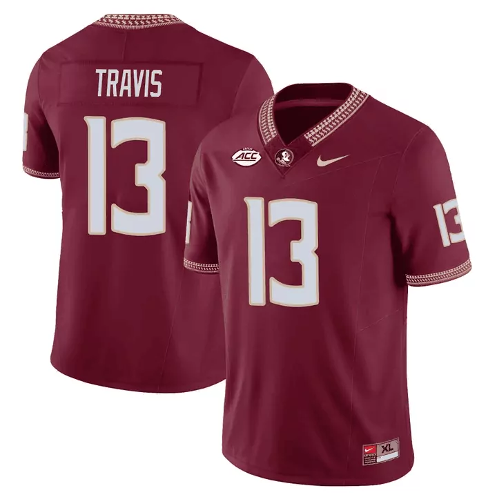 jordan travis garnet mens florida state seminoles scholar patch vapor limited jersey all stitched