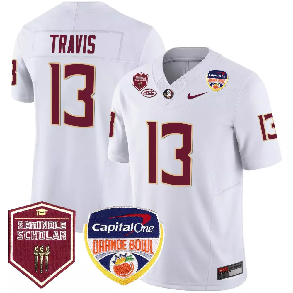jordan travis white mens florida state seminoles cheez it bowl patch vapor limited jersey all stitched
