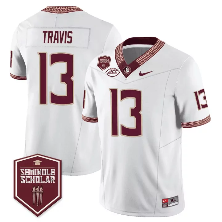 jordan travis white mens florida state seminoles cheez it bowl patch vapor limited jersey all stitched