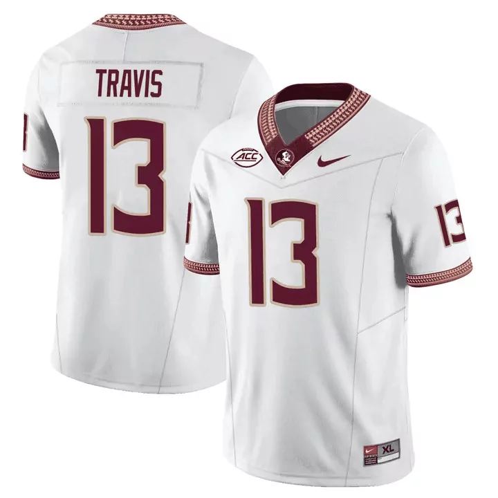 jordan travis white mens florida state seminoles vapor limited jersey v2 all stitched