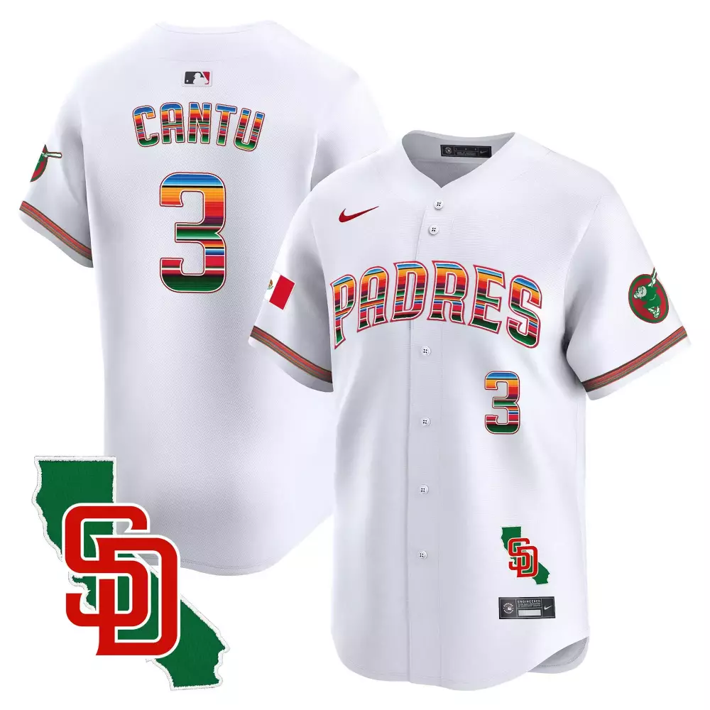 Mens Jorge Cantu San Diego Padres California Map Cool Base Jersey | Stitched | Fan Gear for Men, Women & Youth