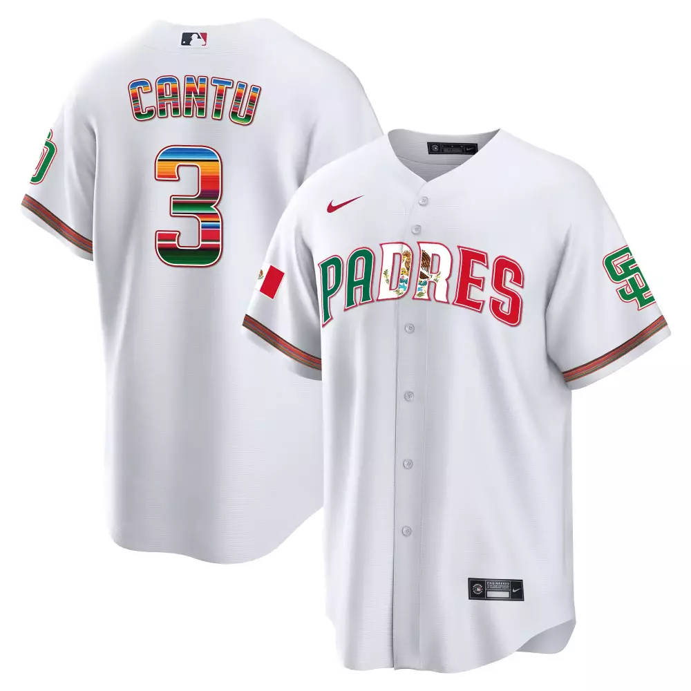 Mens Jorge Cantu San Diego Padres Mexico For Peter Patch Vapor Premier Limited Jersey | Stitched | Fan Gear for Men, Women & Youth