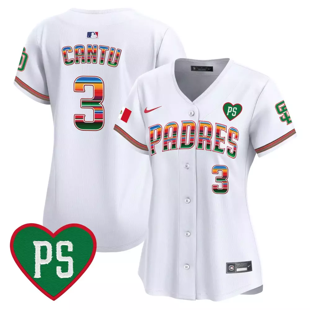 jorge cantu white womens san diego padres mexico cool base limited jersey v2 all stitched