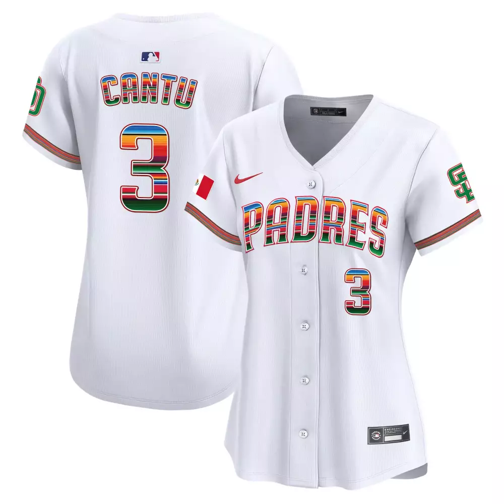 jorge cantu white womens san diego padres mexico cool base limited jersey v2 all stitched