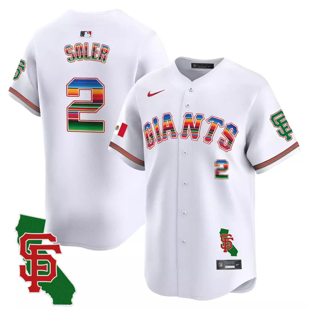 jorge soler white mens san francisco giants mexico california patch vapor premier limited jersey all stitched