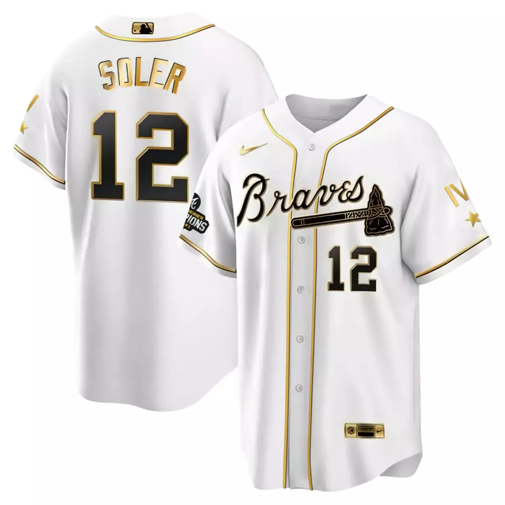 jorge soler men atlanta braves world series champion white gold flex base jersey 2021 stitched