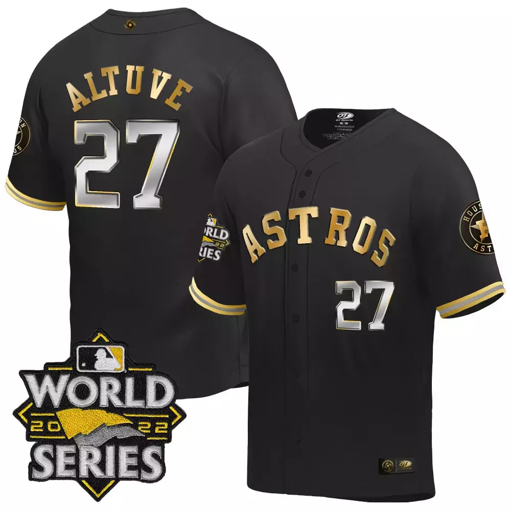 Jose Altuve Men's 2023 World Series Classic Jersey | Black Limited Stitched | Limited Edition Fan Gear | For Men, Women & Youth