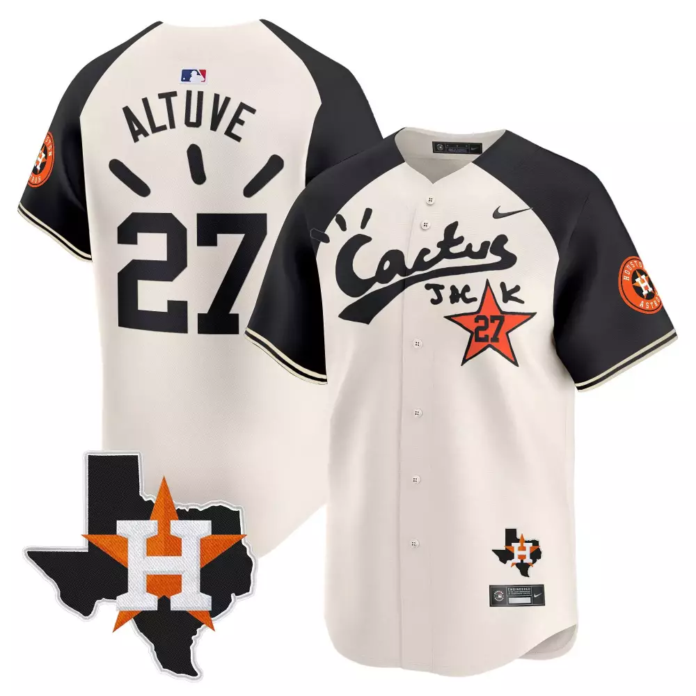 jose altuve cream alternate mens houston astros cactus jack patch vapor premier limited jersey all stitched 1