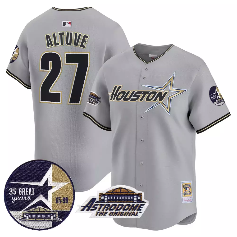 jose altuve gray mens houston astros 1999 throwback 35th astrodome patch vapor premier limited jersey v2 all stitched