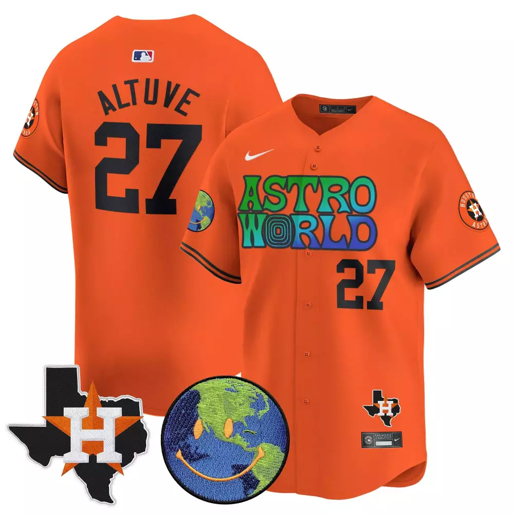 jose altuve orange mens houston astros aztec warrior skull vapor premier limited jersey v2 printed