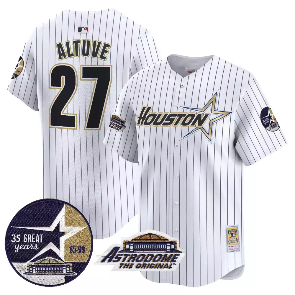 jose altuve pinstripe mens houston astros 1999 throwback 35th astrodome patch vapor premier limited jersey v2 all stitch
