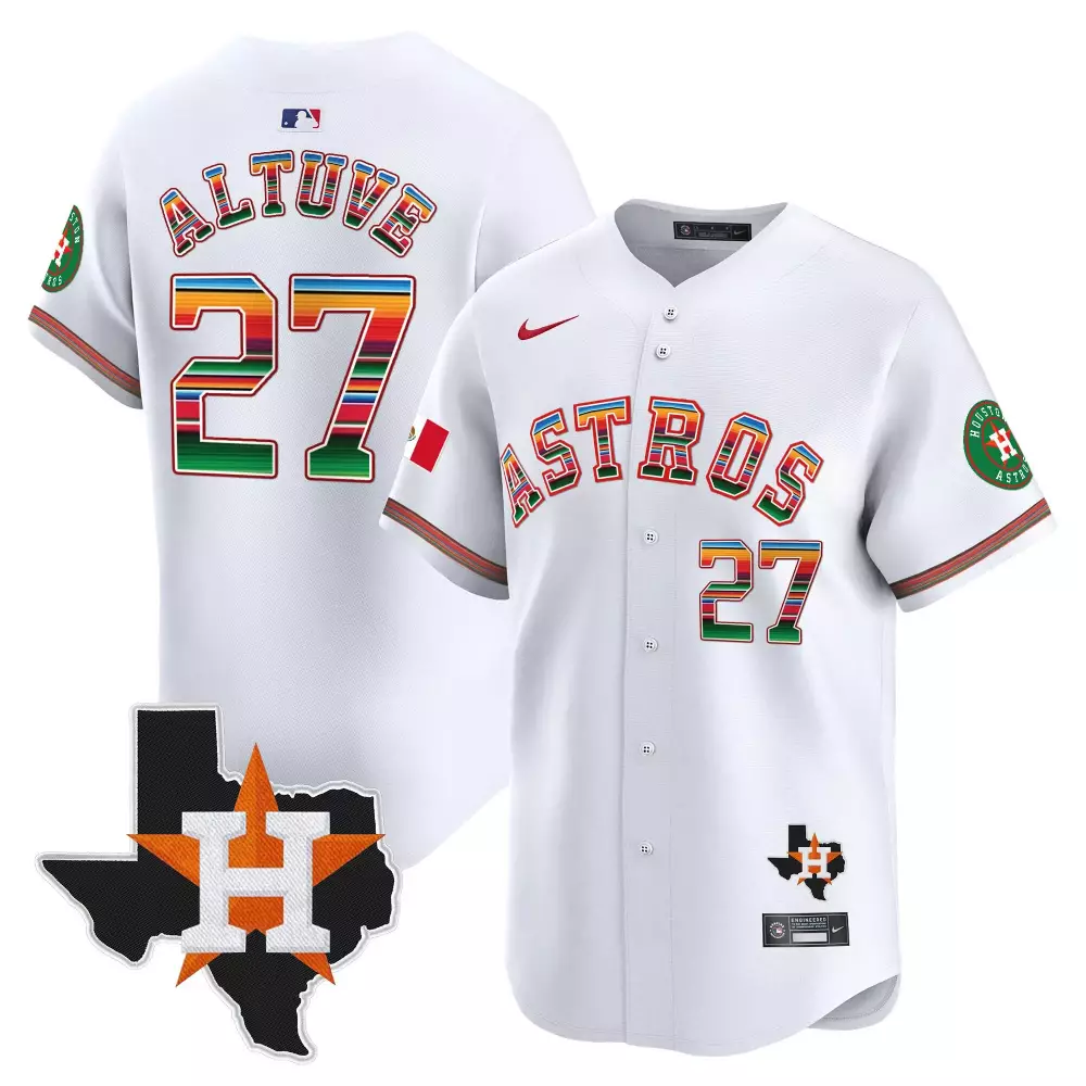 Jose Altuve Houston Astros Mexico Skull Jersey V2 | Printed Vapor Premier Limited Edition | Fan Gear for Men, Women & Youth