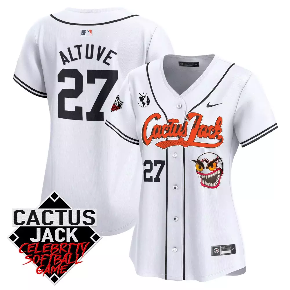 Jose Altuve Houston Astros Cactus Jack Celebrity Softball Game Patch Jersey | Stitched Vapor Premier Limited Edition | Fan Gear for Men, Women & Youth