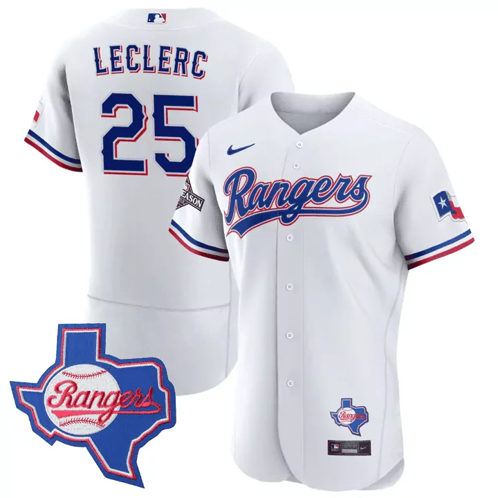 jose leclerc white mens texas rangers texas state 2023 world series patch jersey all stitched