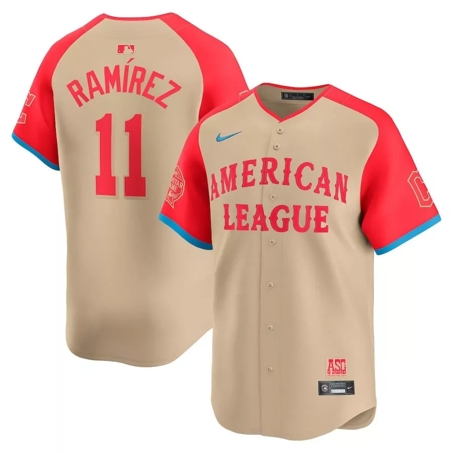 jose ramirez youth american league 2024 allstar game limited jersey cream