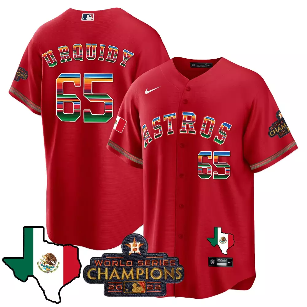 jose urquidy red mens houston astros mexico serape style vapor premier limited jersey v2 printed