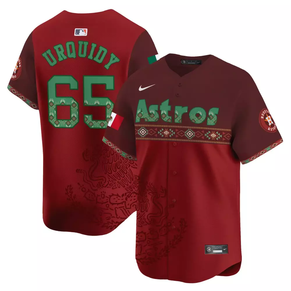 jose urquidy red mens houston astros paisley sugar skull vapor premier limited jersey printed