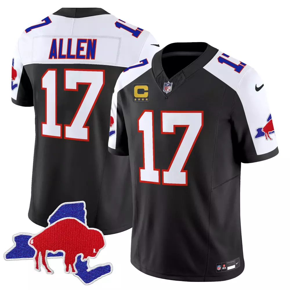 josh allen black alternate mens buffalo bills oj simpson patch gold trim vapor limited jersey all stitched