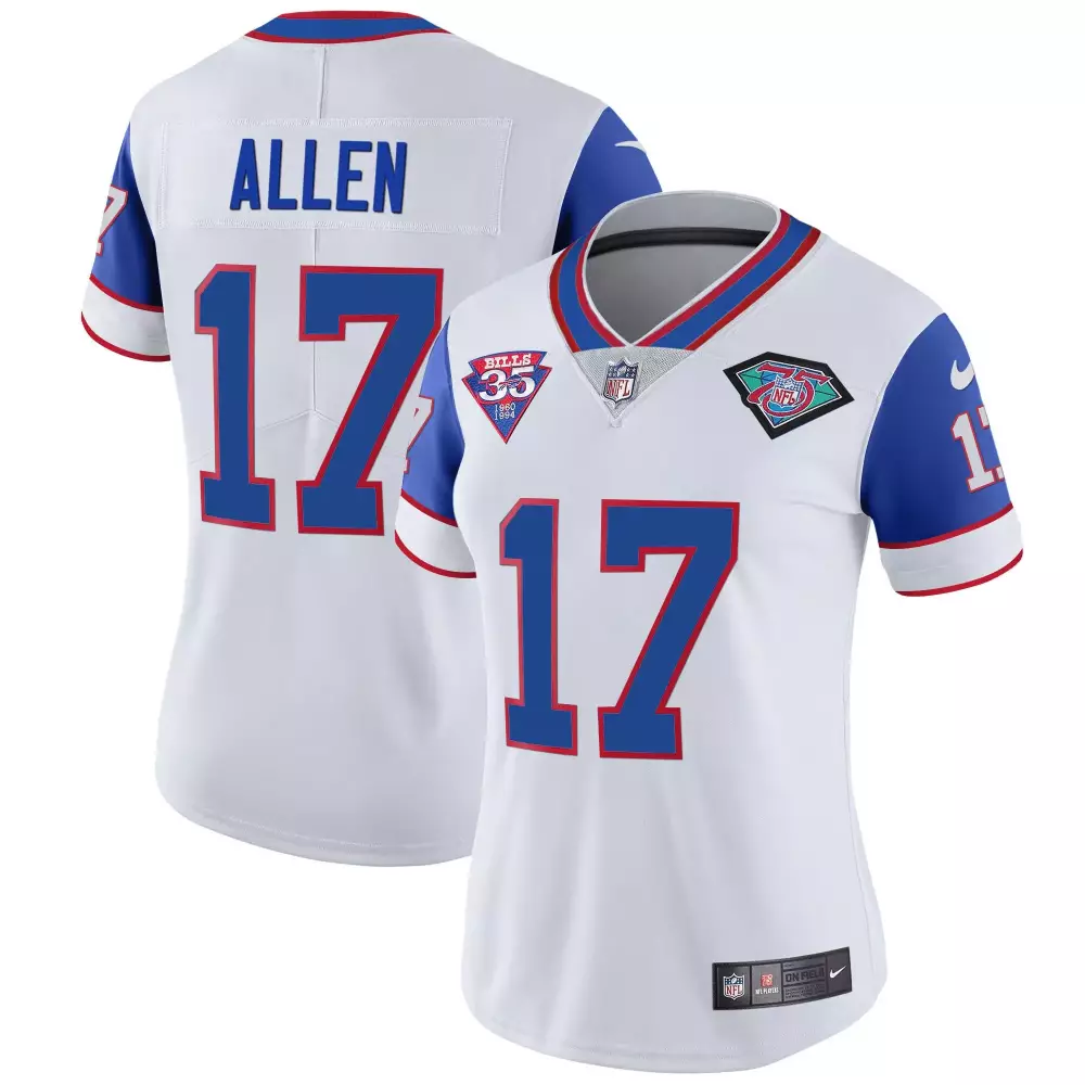 josh allen royal sleeves womens buffalo bills 1994 throwback vapor jersey all stitched