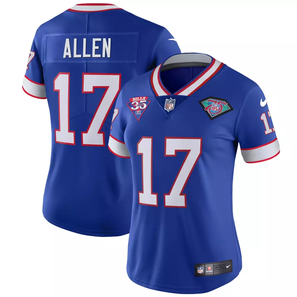 josh allen royal sleeves womens buffalo bills 1994 throwback vapor jersey all stitched