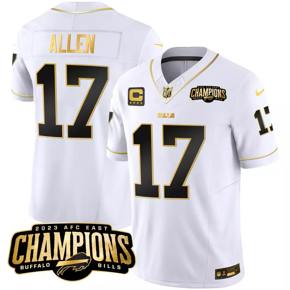 josh allen split royal red mens buffalo bills white gold black gold all stitched