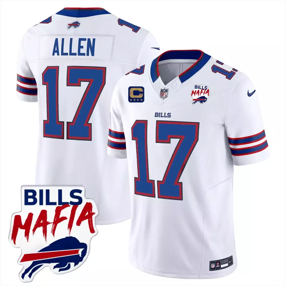 josh allen white mens buffalo bills 60th anniversary patch vapor limited jersey all stitched