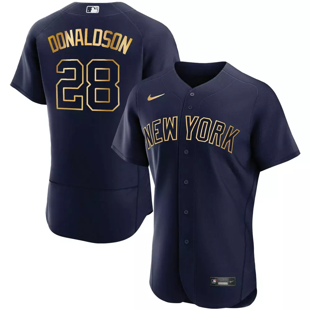 josh donaldson youth new york yankees navy gold jersey all stitched