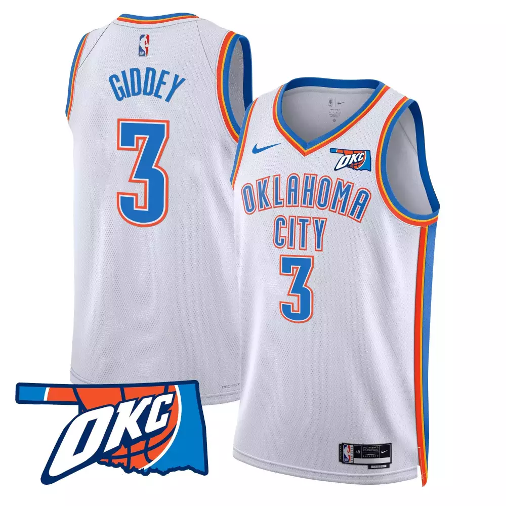josh giddey association mens oklahoma city thunder 2025 finals swingman jersey all stitched