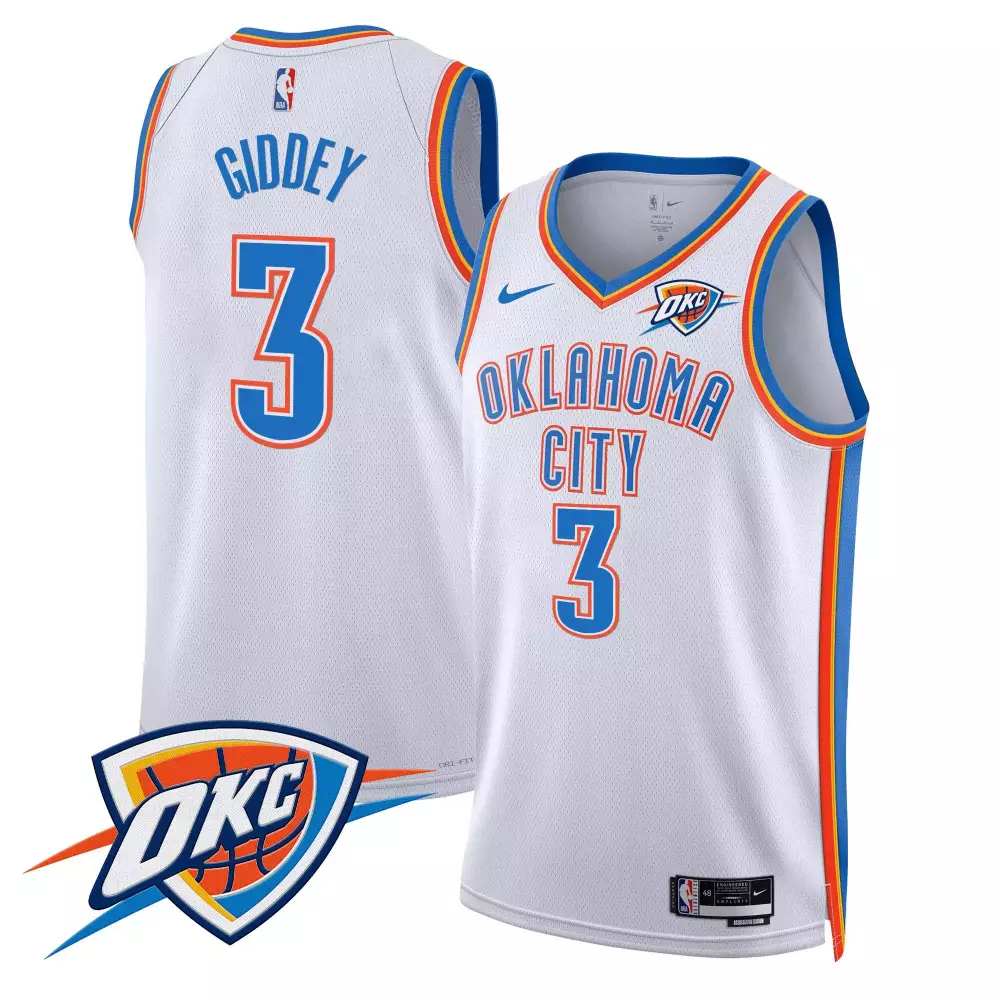 josh giddey association mens oklahoma city thunder 2025 finals swingman jersey all stitched