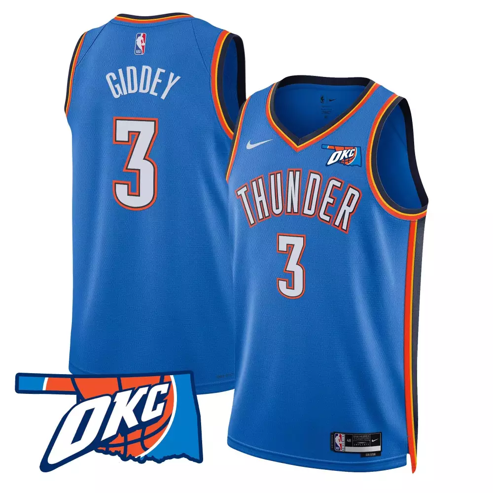 josh giddey icon mens oklahoma city thunder swingman jersey oklahoma patch all stitched