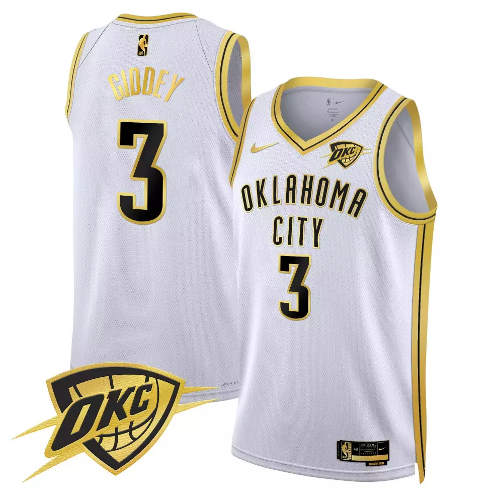 josh giddey white gold mens oklahoma city thunder swingman jersey v2 all stitched
