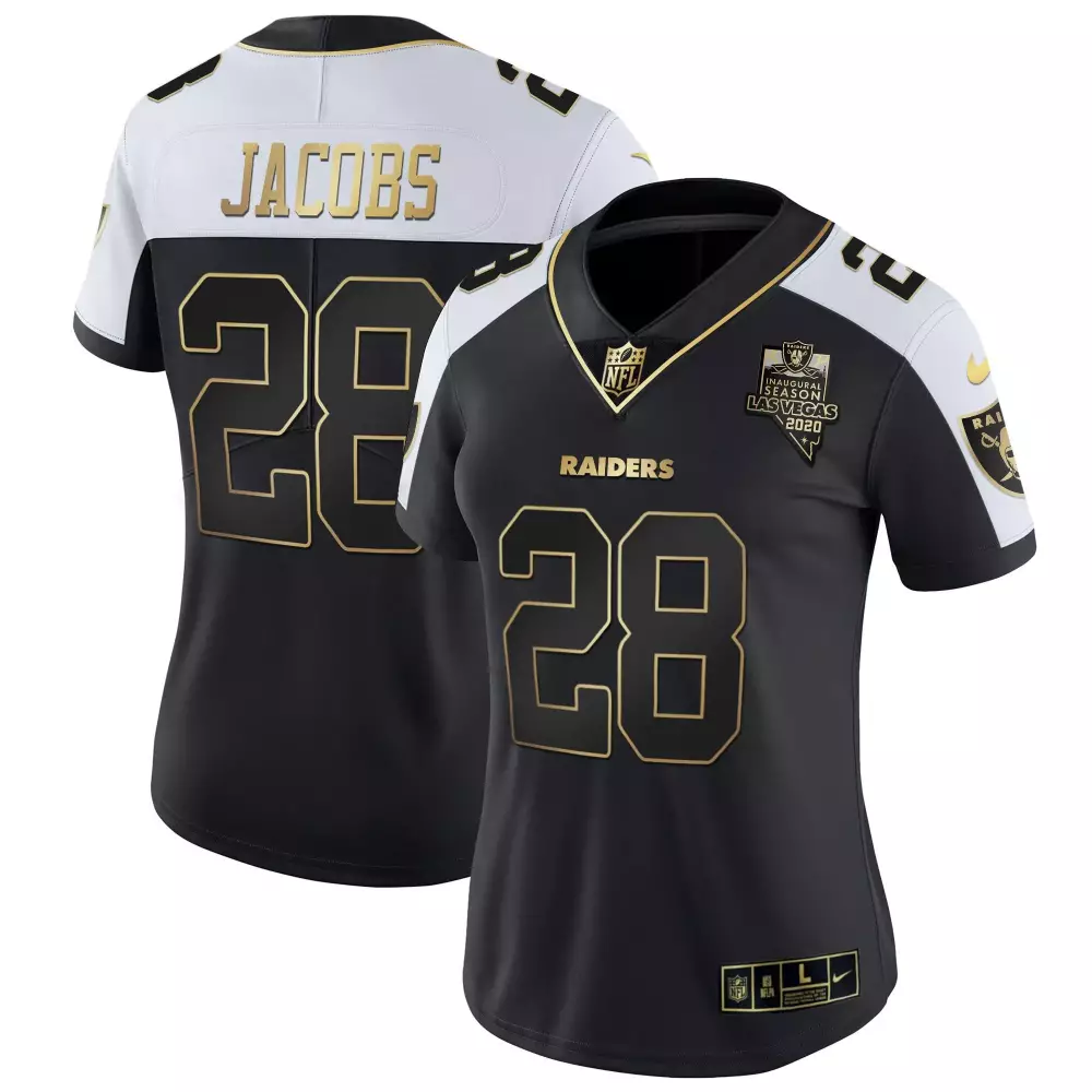 Josh Jacobs Black Inverted Men's Las Vegas Raiders Alternate Vapor Black Gold Jersey | Limited Edition | Fan Gear for Game Day | For Men, Women & Youth