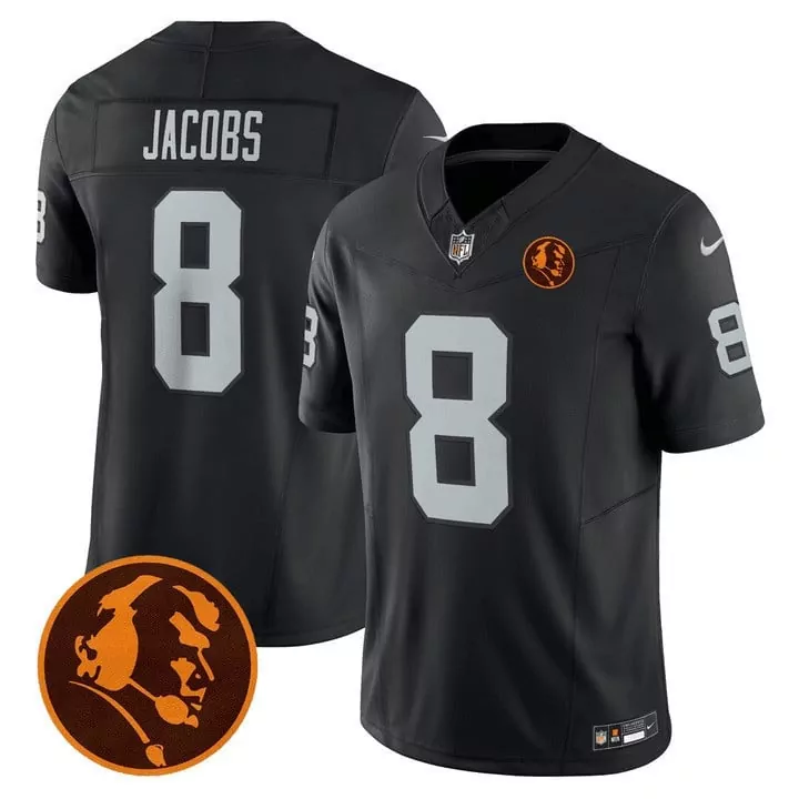 Josh Jacobs Black Men's Las Vegas Raiders Nevada Home Patch Vapor Jersey | All Stitched | Fan Gear | For Men, Women & Youth