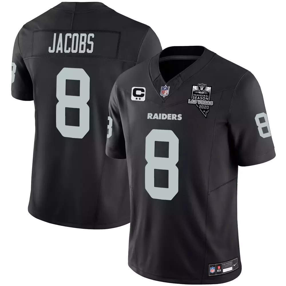 Josh Jacobs Las Vegas Raiders Black Jersey | All Stitched | Nevada Silver State Patch | Fan Gear for Men, Women & Youth
