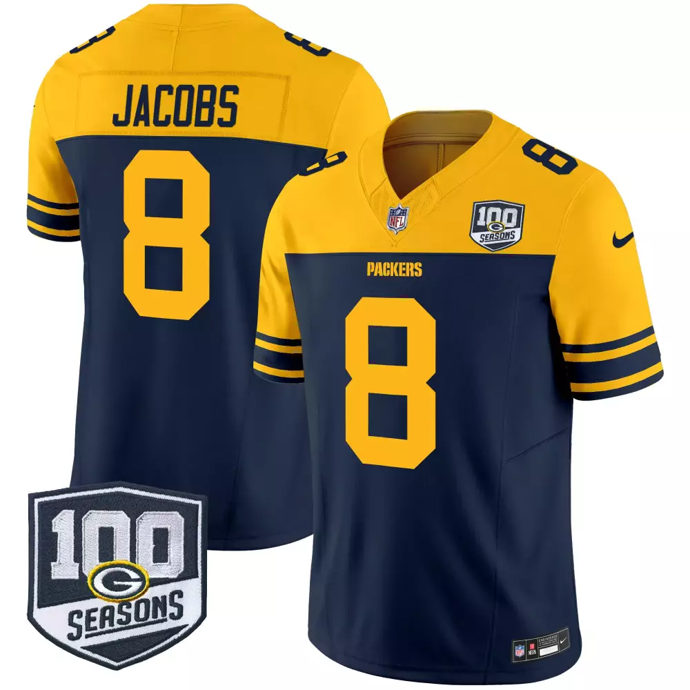 Josh Jacobs Green Bay Packers Special Edition 100th Season Home Patch Vapor Limited Jersey | Green Style | For Men, Women & Youth