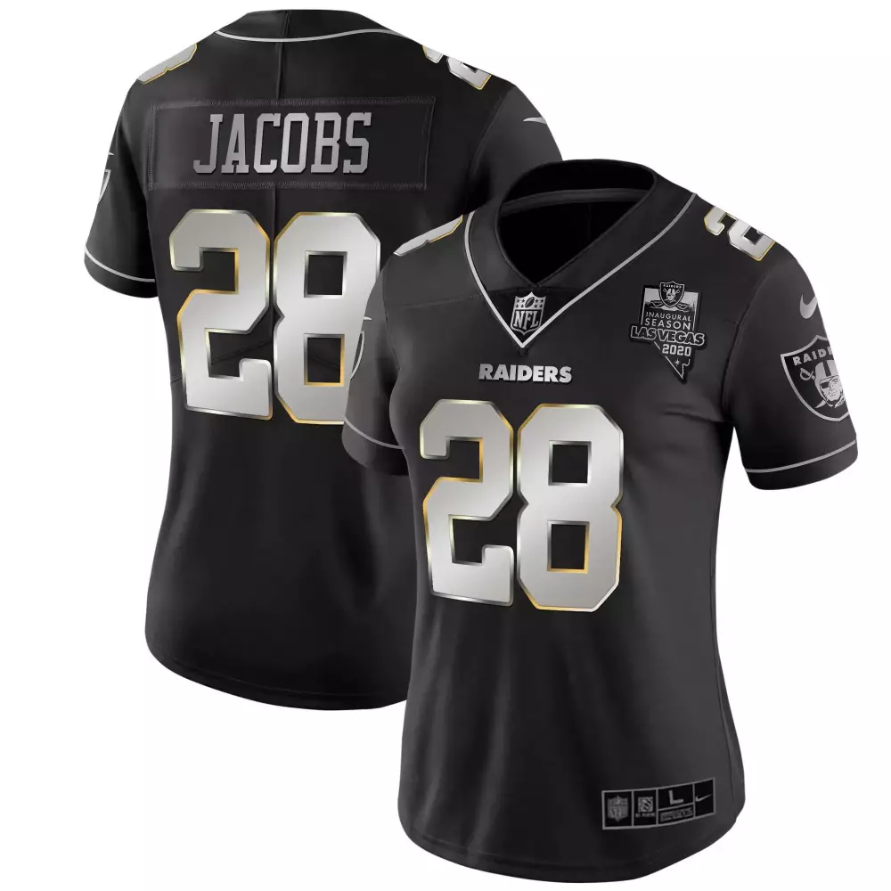 Josh Jacobs Raiders 2023 Nevada Silver State Patch Vapor Jersey | Men's All Stitched Design | Fan Gear for Men, Women & Youth
