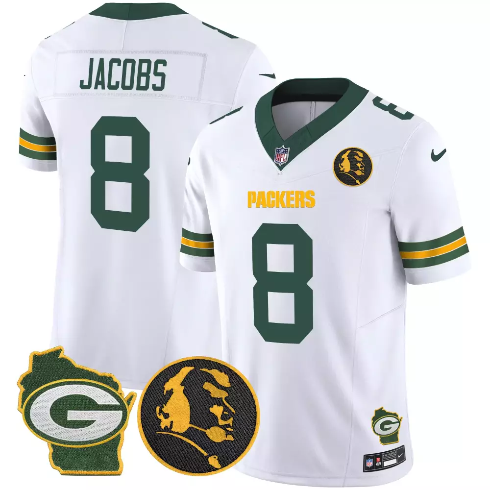 Josh Jacobs Green Bay Packers John Madden Home Patch Vapor Limited Jersey | Green Alternate Style | For Men, Women & Youth