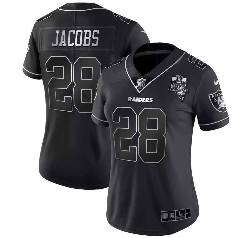 josh jacobs women las vegas raiders alternate vapor limited white all stitched