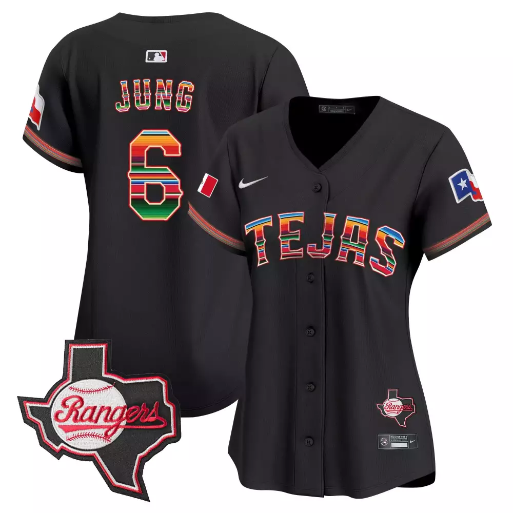 josh jung black womens texas rangers mexico flag jersey all stitched