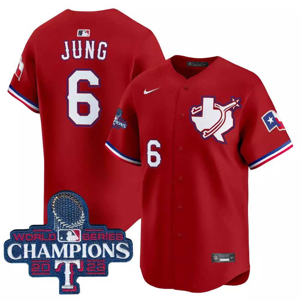 josh jung red mens texas rangers world series champions vapor premier limited jersey v3 all stitched