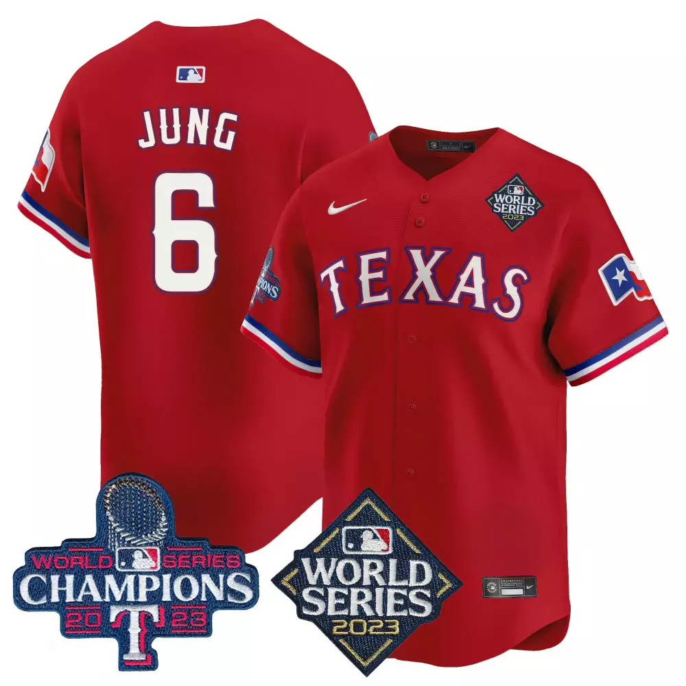josh jung red mens texas rangers world series champions vapor premier limited jersey v3 all stitched