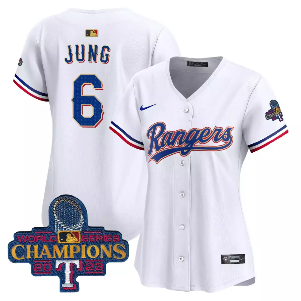 josh jung white womens texas rangers 2023 world series baseball jersey v2 all stitched