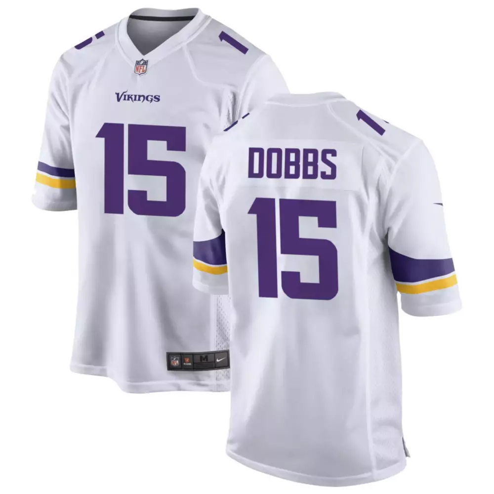 joshua dobbs youth joshua dobbs minnesota vikings white jersey all stitched