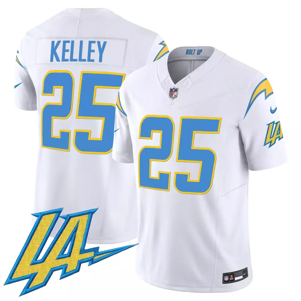 joshua kelley white mens los angeles chargers vapor limited jersey v2 all stitched